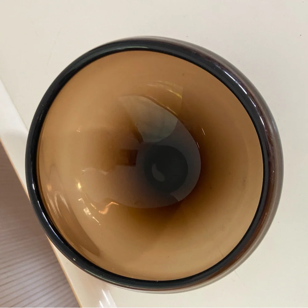 Amber Glass Bowl. West Elm . H 4.25 x. 6” diameter